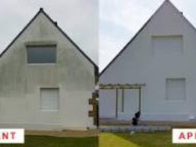 Ravalement de façade d'une maison avec CP Couverture